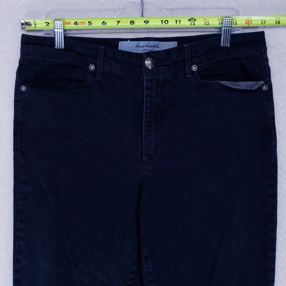 Gloria Vanderbilt Jeans Womens Size 14 Dark Blue Wash Sophia Vintage Pants - Picture 2 of 11